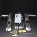 Stainless steel security Lockset with Euro Profile Cylinder and Key Mortise Lock Handle Set